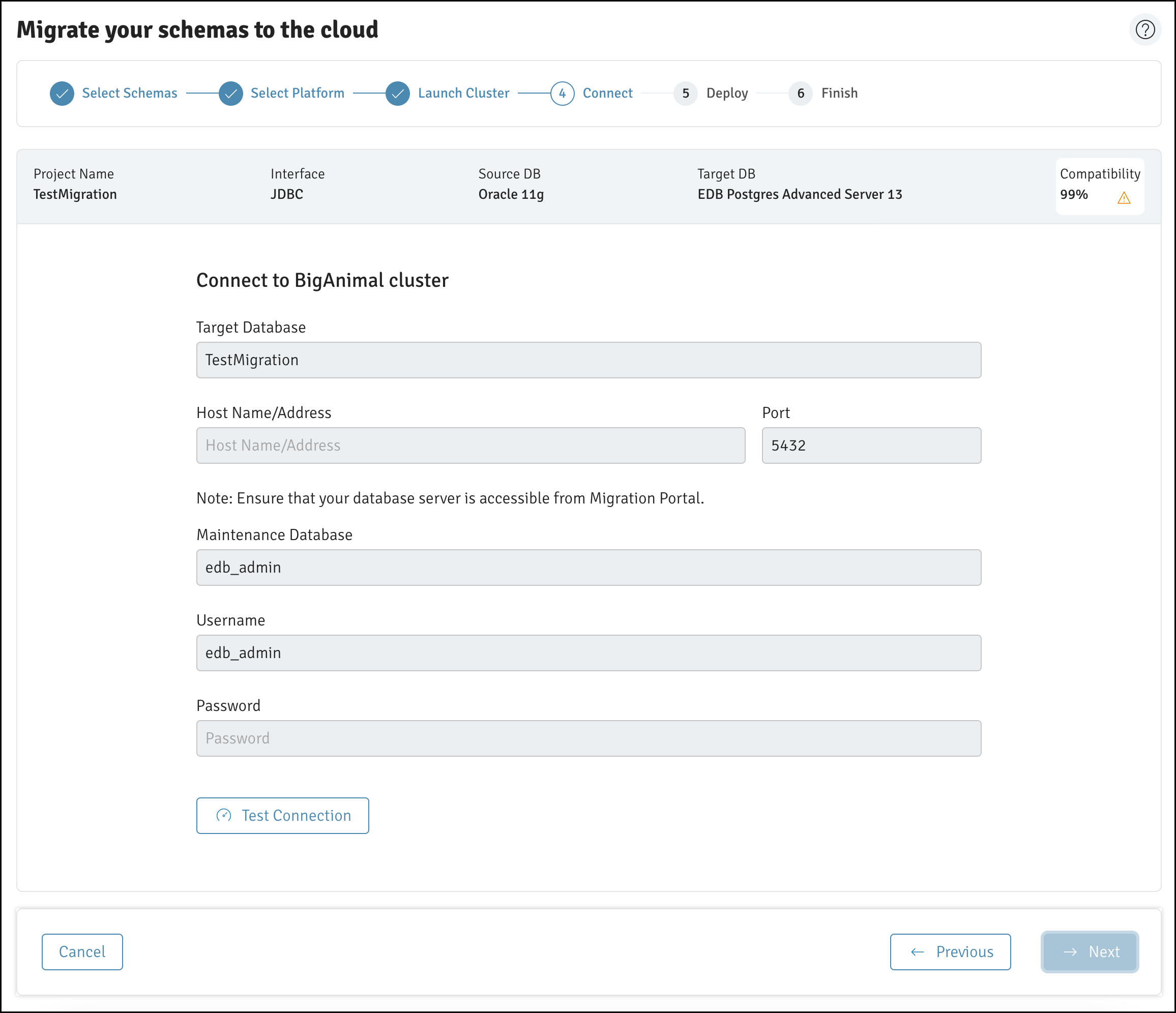 Connecting to the cloud cluster