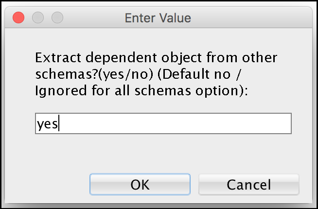 Extracting dependent objects.