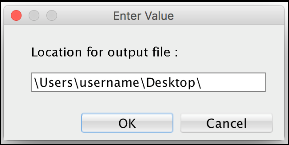 Specify the output file path.