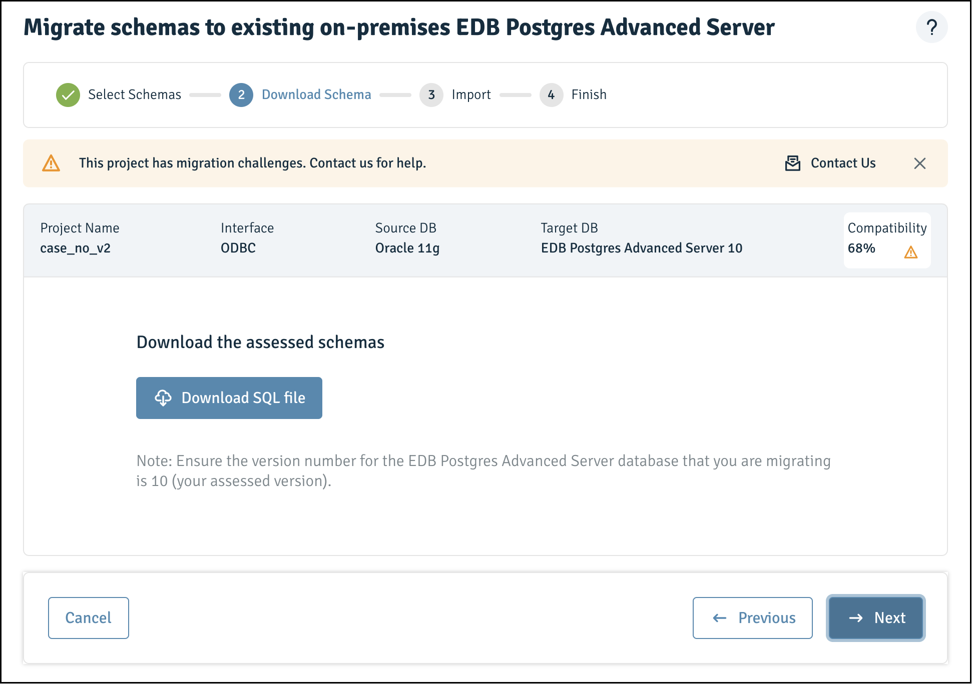Download the assessed schemas