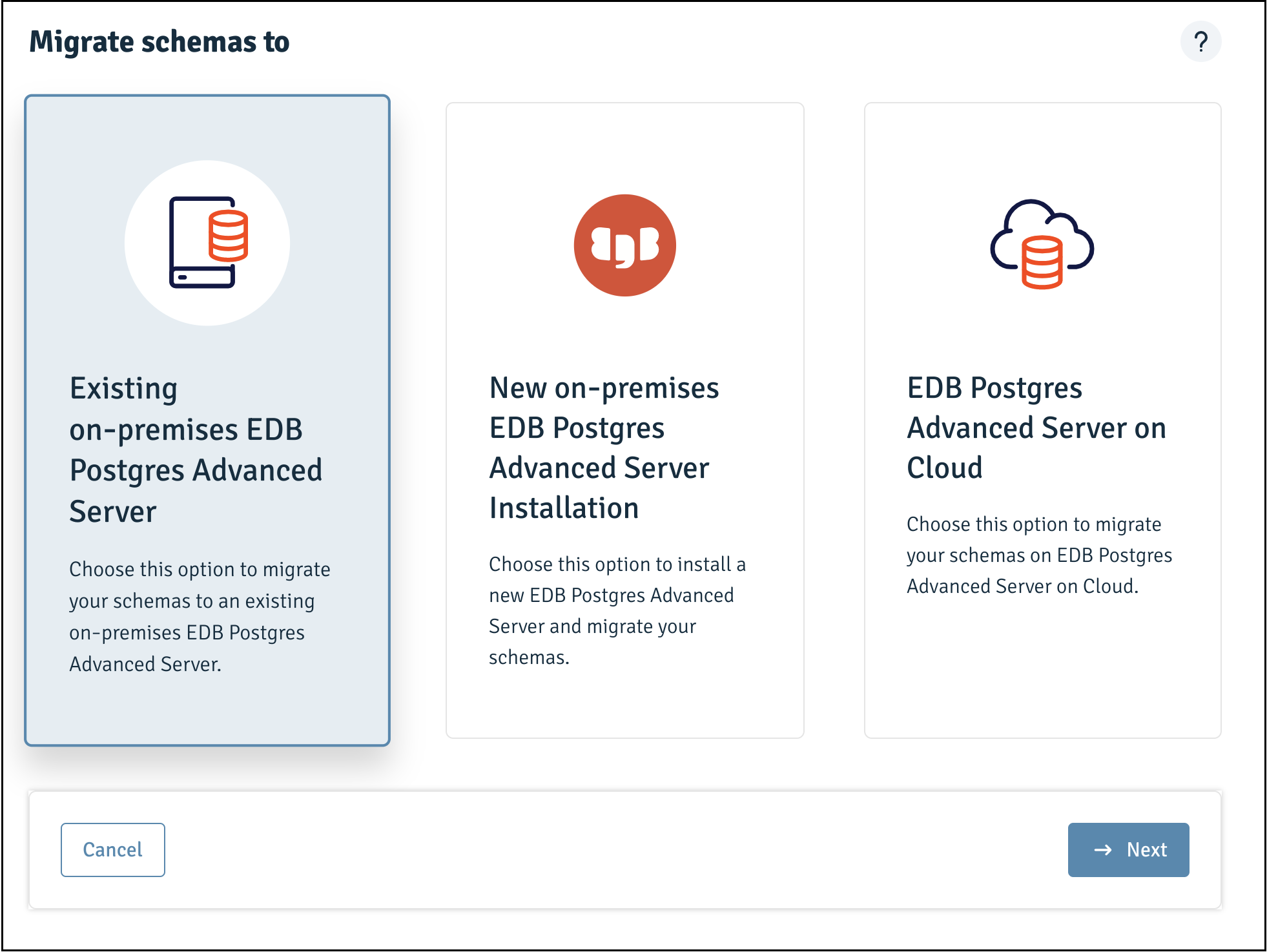 Existing on-premises EDB Postgres Advanced Server home page