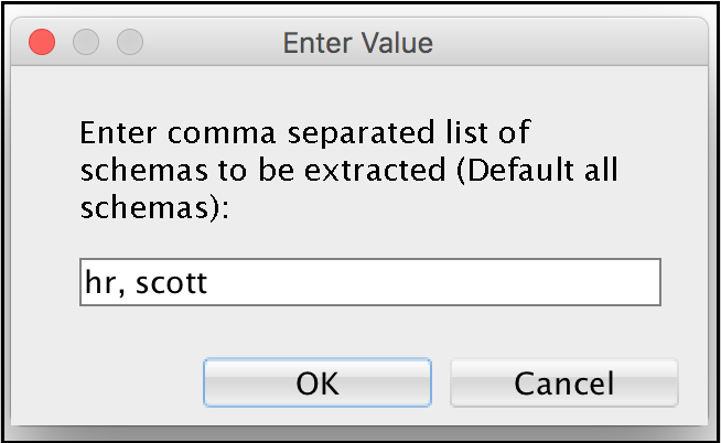 Provide a list of schemas.