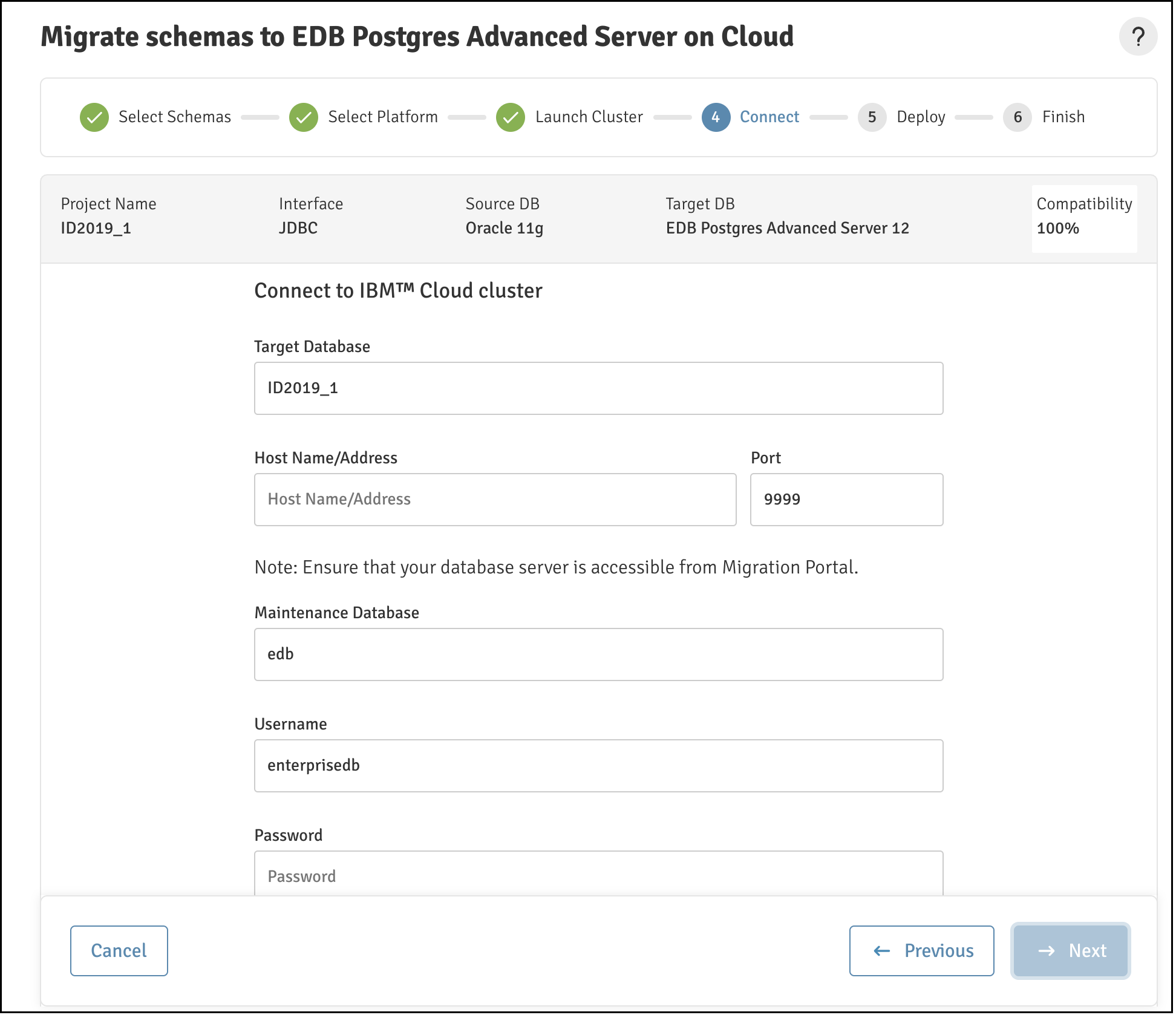Connecting to the cloud cluster
