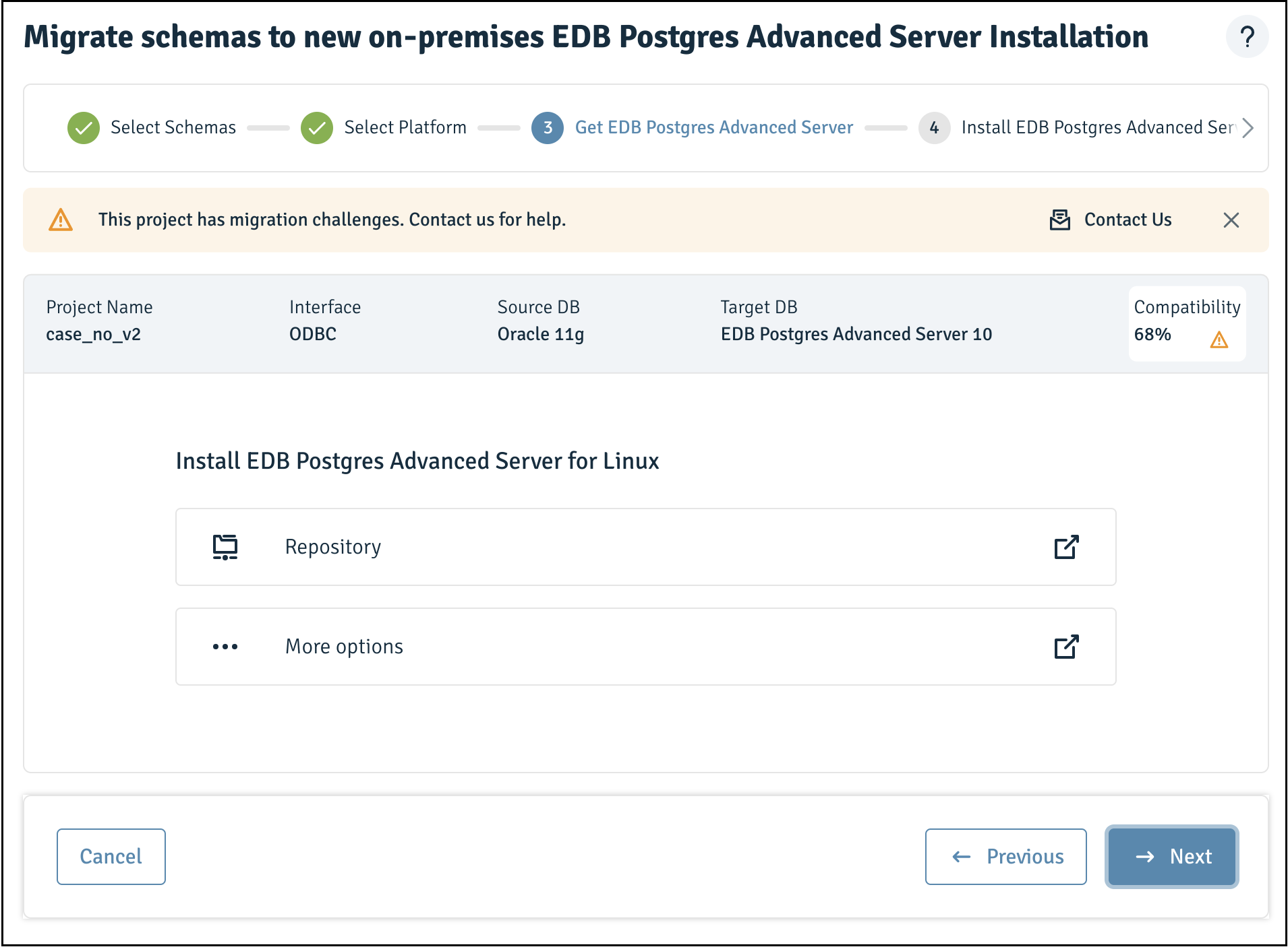 Selecting Linux repository