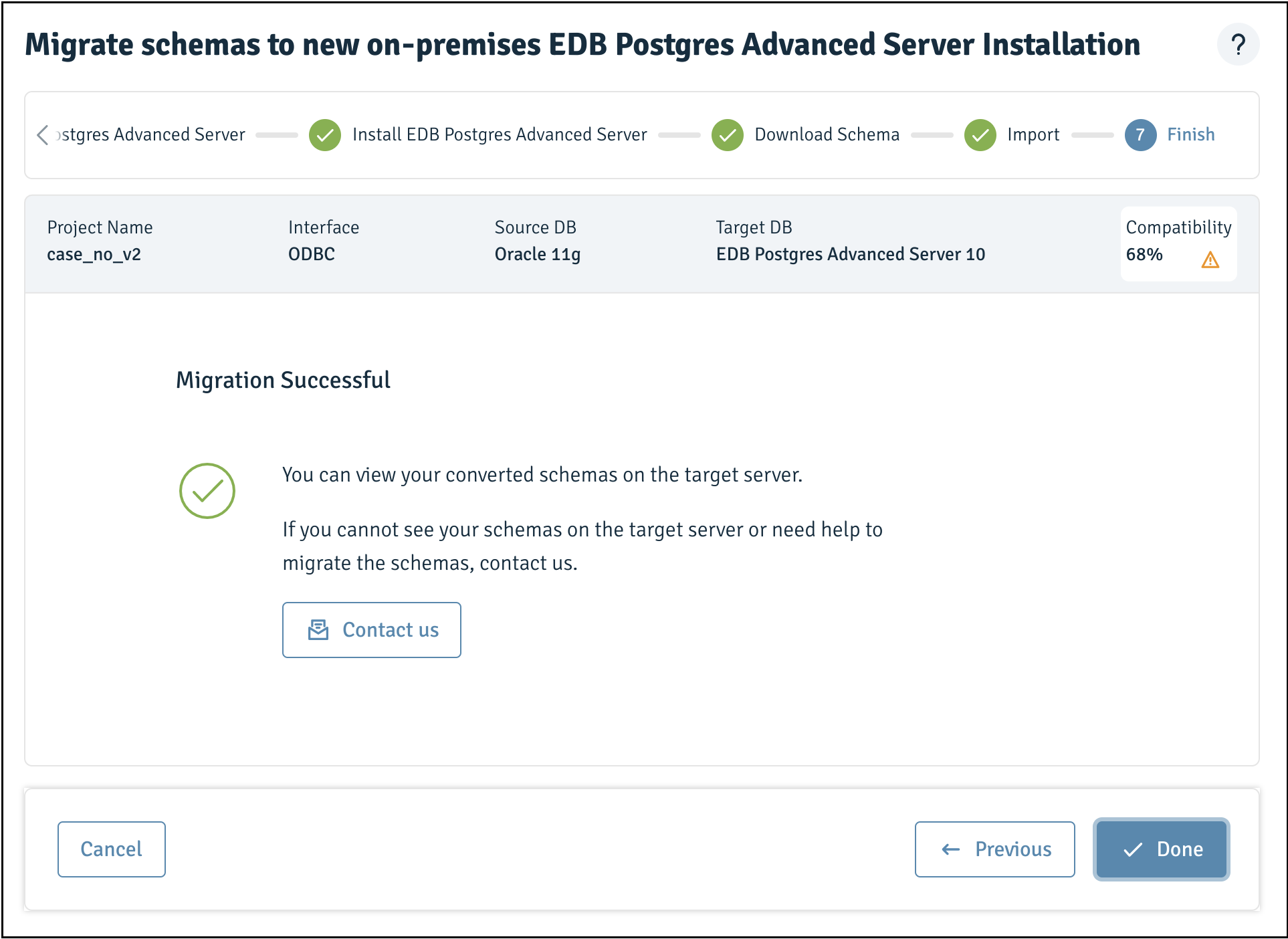 A successful schema migration