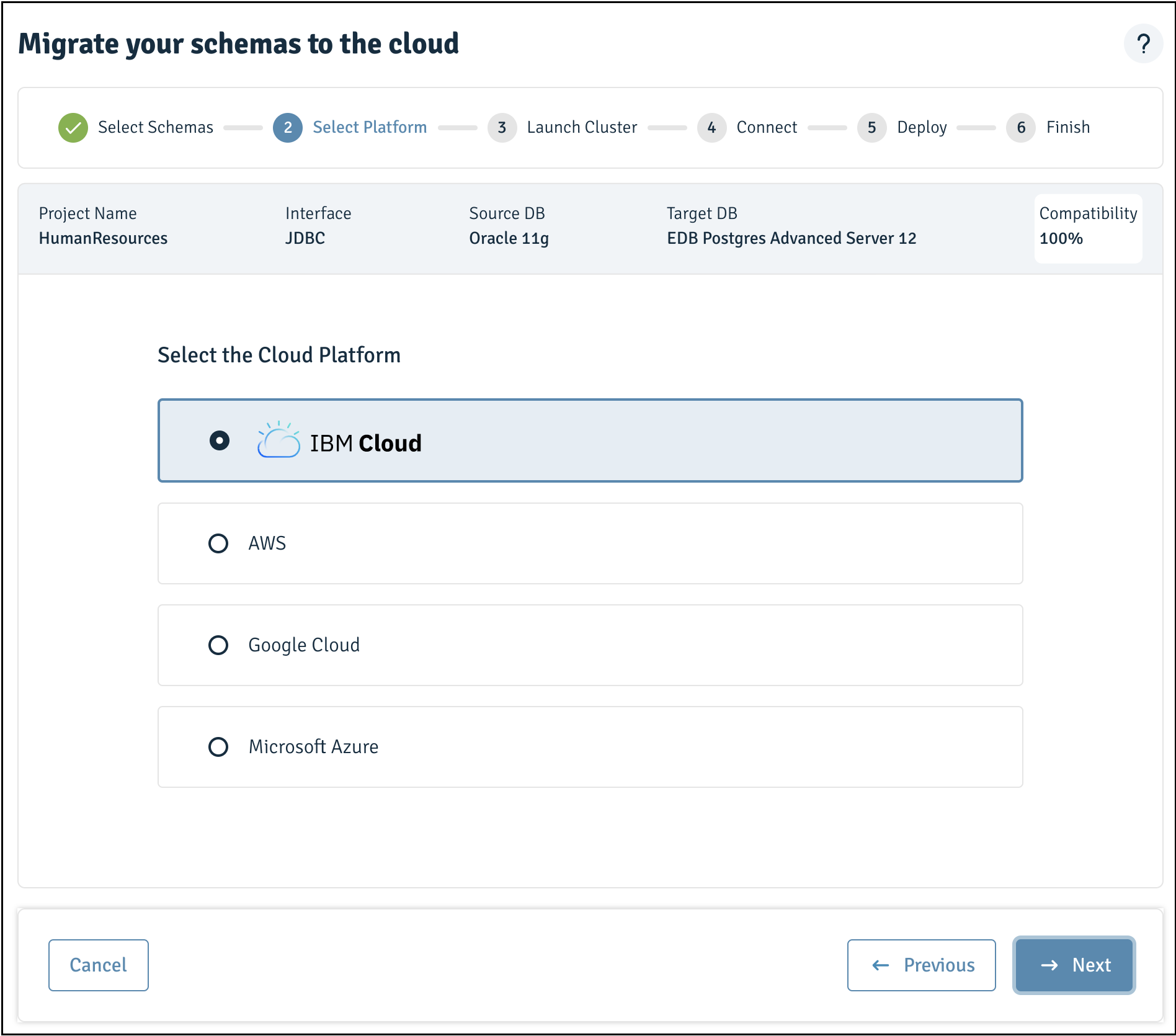 Selecting cloud option for migration