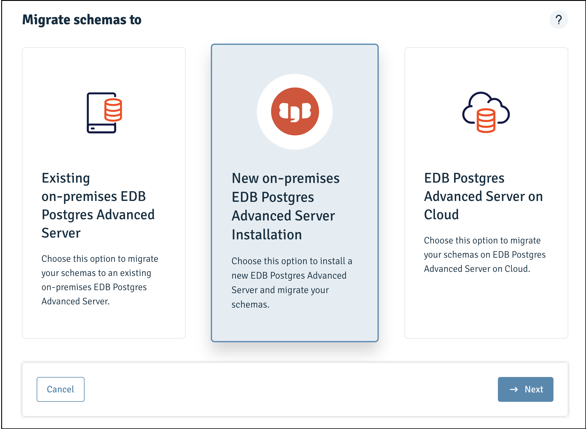 Schema migration home page