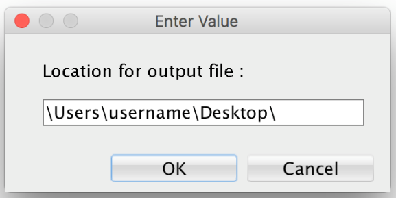 specify the output file path