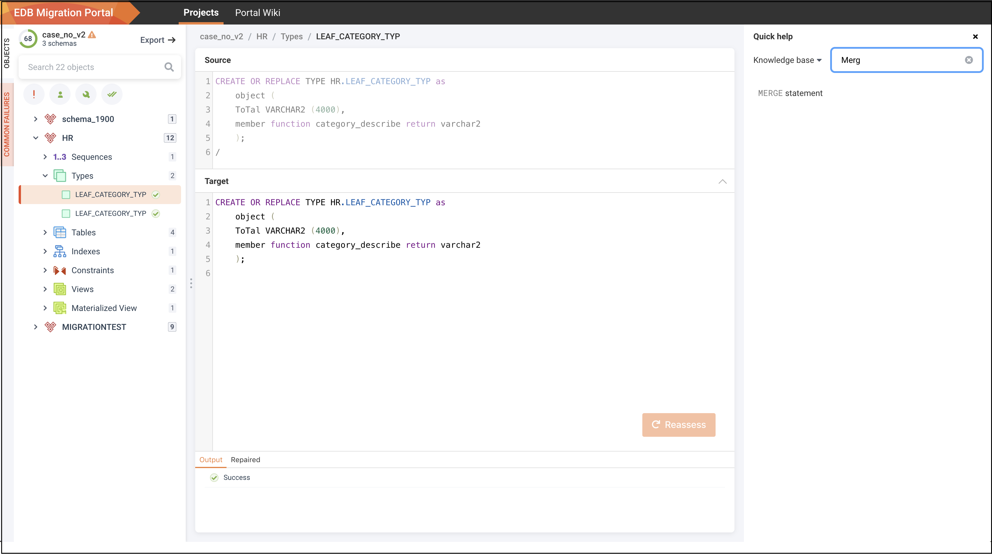 searching the knowledge base