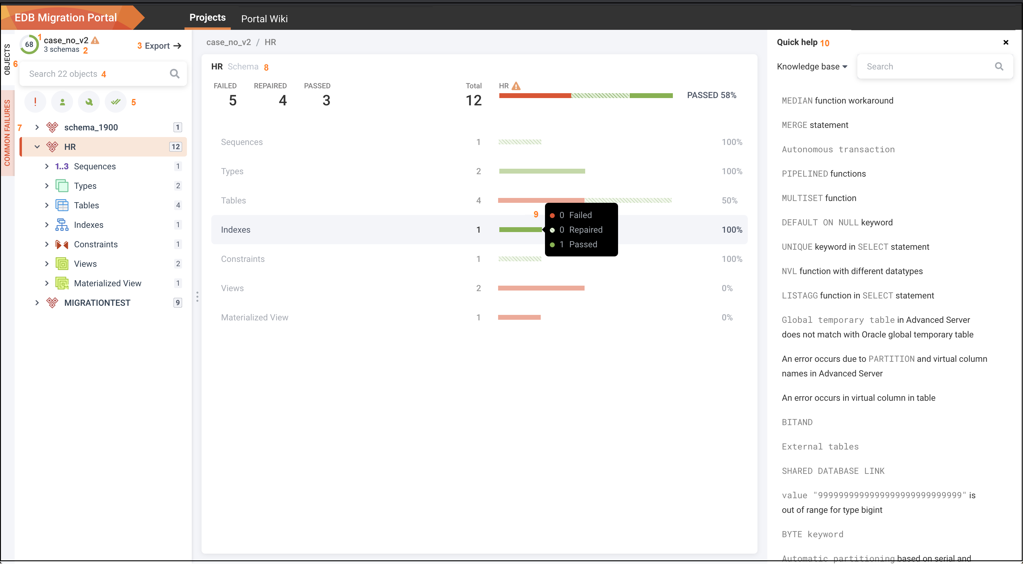 project page overview