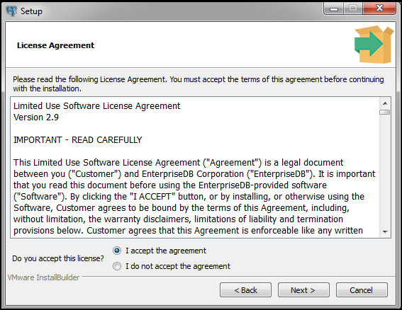 The license agreement
