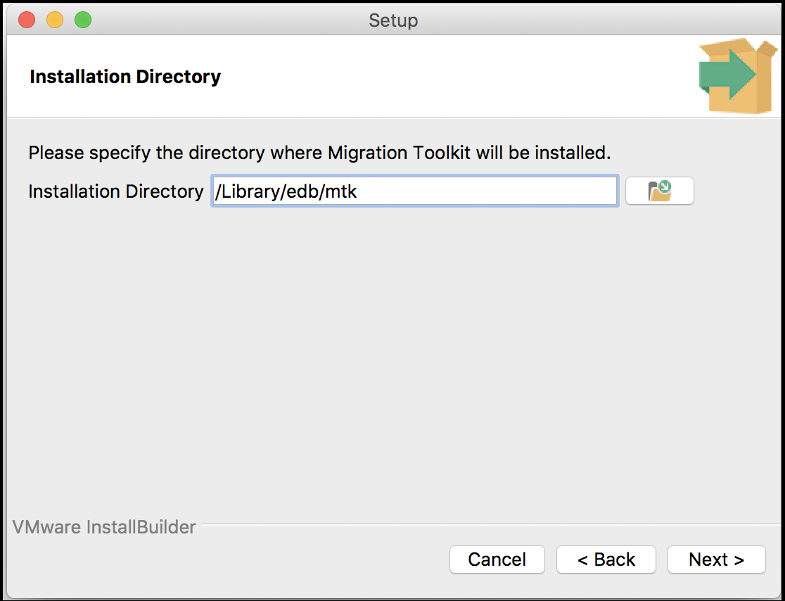 Specify an installation directory