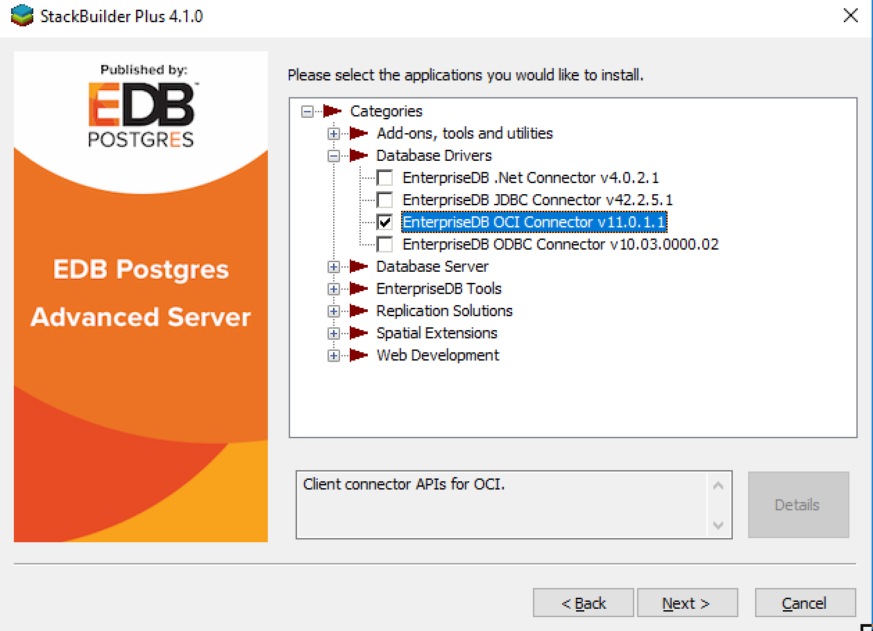 Selecting the Connectors installer