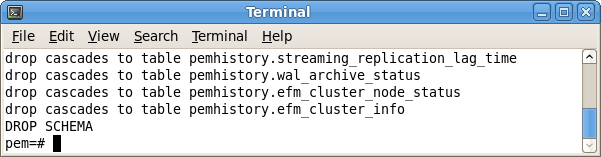 Dropping the pem schema