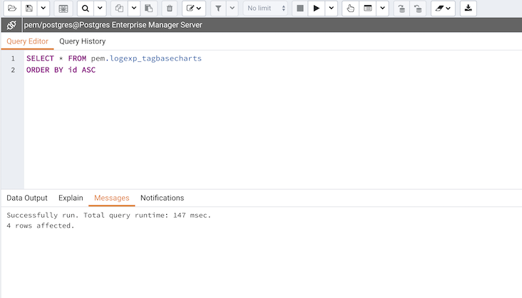 Query tool output messages