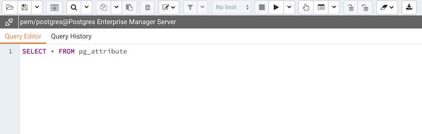 Query tool editor