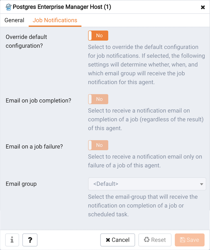 job notification agent level