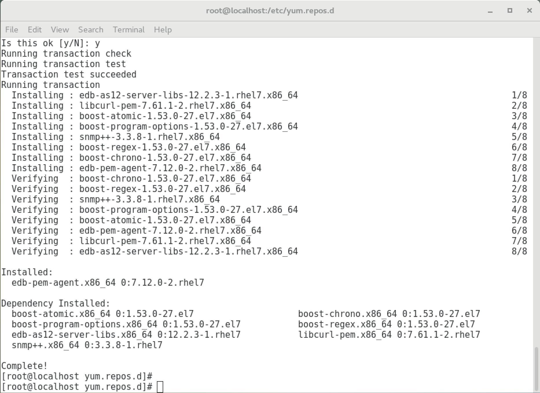Using an RPM package to install the PEM agent
