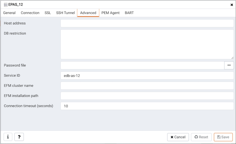 The Service ID of the Advanced Server instance