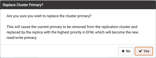 Replacing the Primary node of a cluster
