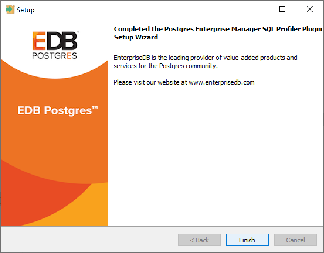 The SQL Profiler installation is complete
