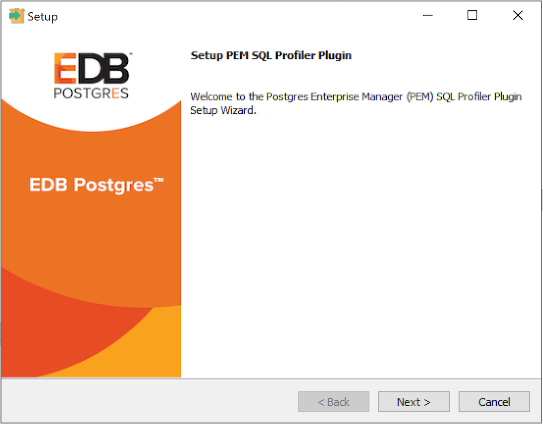 The SQL Profiler Installer Welcome dialog