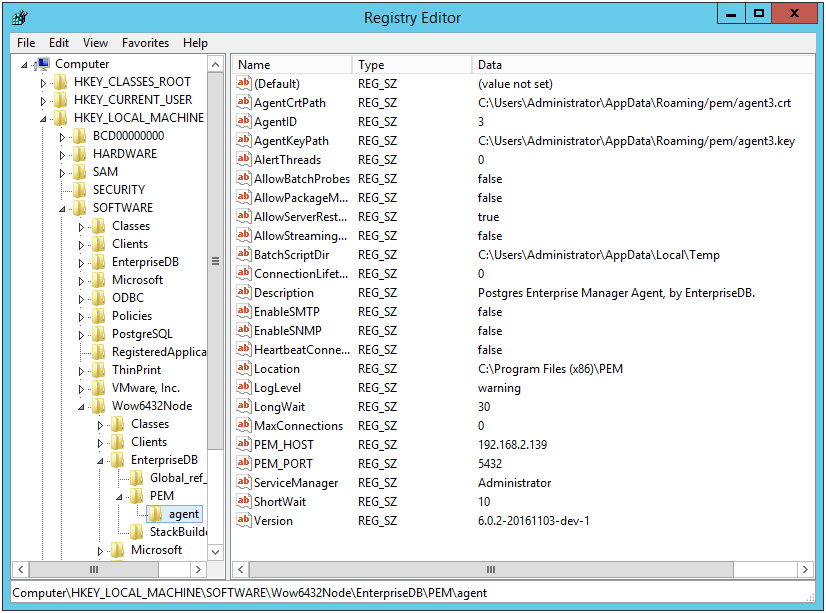 The Windows Registry Editor