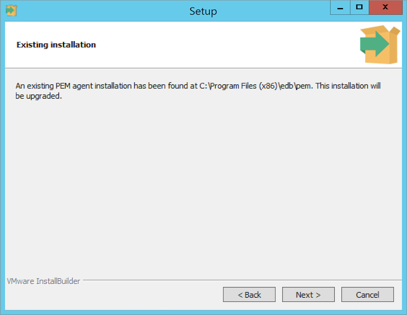 The PEM Agent Installer - Existing Installation Location