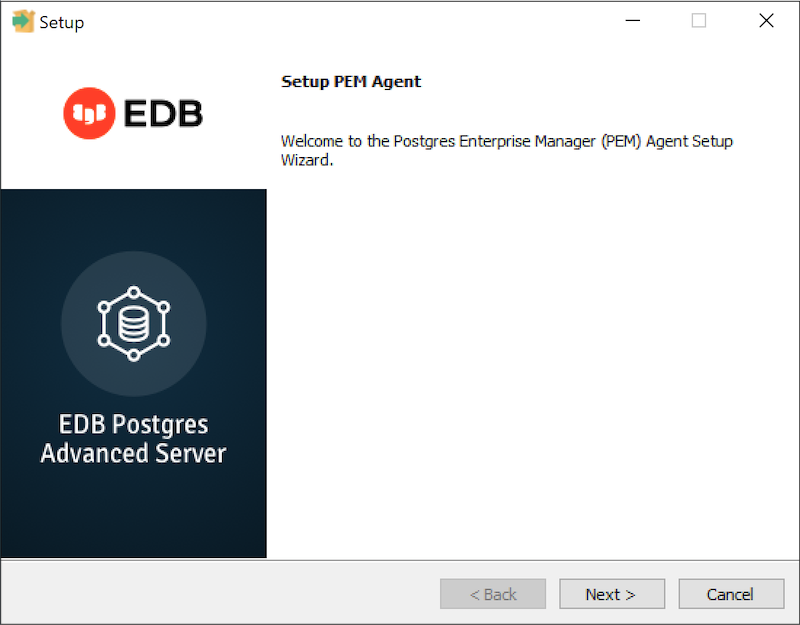 The PEM Agent Installer - Welcome Window