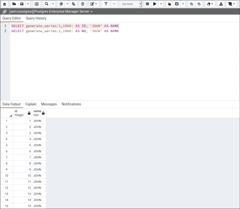 Query Tool - Query Editor tab - Autocomplete feature