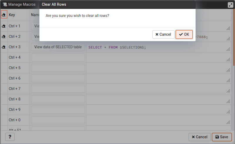 Query Tool - Connection Status button
