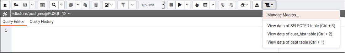 Query Tool - Connection Status button