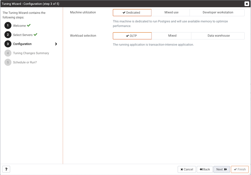 The Configuration dialog