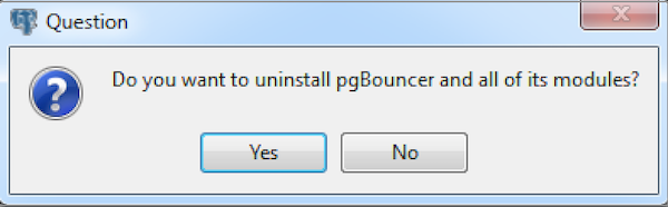The EDB PgBouncer Uninstaller